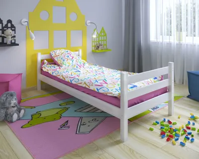 Кровать Сонечка одноярусная для детей от 3 лет, спальное место 190х80 см -  Кровать Сонечка из массива сосны