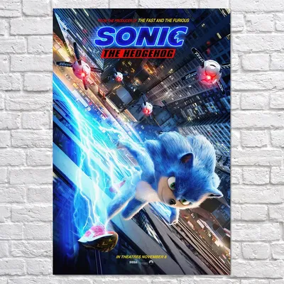 Плакат \"Соник в кино, Sonic the Hedgehog\", 60×41см (ID#1682404903), цена:  190 ₴, купить на Prom.ua