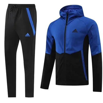 Спортивный костюм Adidas с капюшоном, синий цена 4 590 руб. купить на  fanstrit.ru