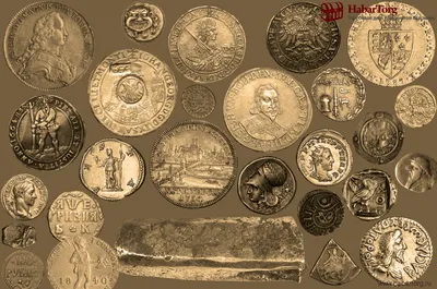 Старинные монеты.