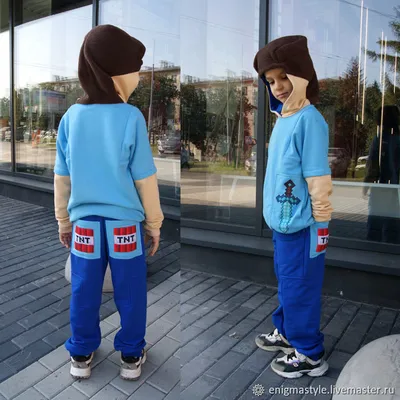 Свитшот с принтом 3D Minecraft / майнкрафт Стив. Детские и взрослые размеры  | Booom Shop