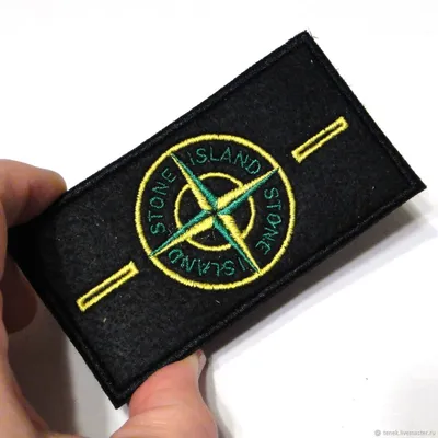 Купить Нашивка Stone Island c петлями 80х45 мм в \"Интернет-магазин тканей и  фурнитуры Textileonly\" -