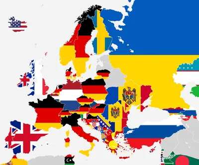 Флаги стран Европы - трехчастные карточки Монтессори купить и скачать