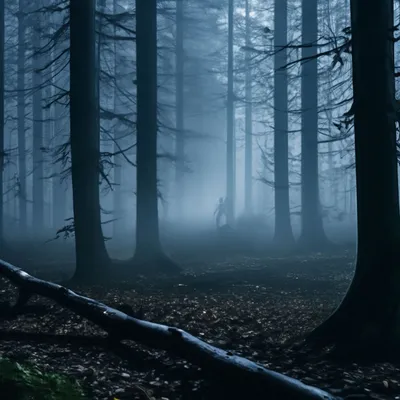 Жуткий, зловещий страшный, ночной лес…» — создано в Шедевруме