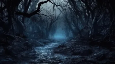 Лес темный страшный - красивые фото