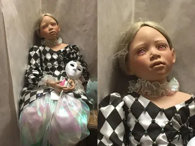 Write verbatim: Страшные куклы» — создано в Шедевруме