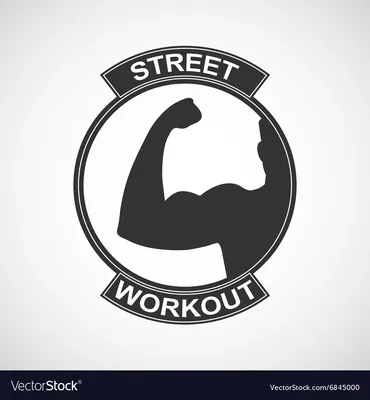 Street workout symbol Royalty Free Vector Image