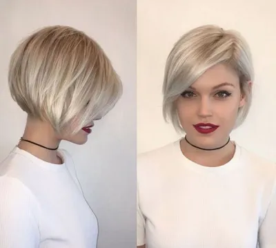 New! Модные стрижки 2023-2024 на короткие волосы 87 фото для женщин за 30 |  Short bob hairstyles, Cool hairstyles, Thick hair styles