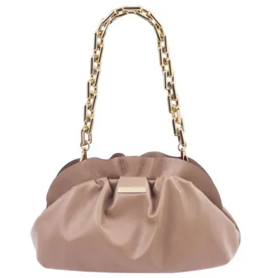 Бежевая женская сумка-клатч из телячьей кожи Tuscany Leather TL142184 Nude  – купить в Украине ➔ Empirebags