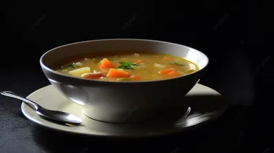 тарелка супа на салфетке с деревянной ложкой, высокое разрешение, суп, нет  людей фон картинки и Фото для бесплатной загрузки