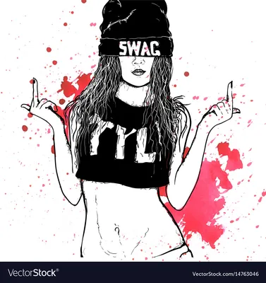 Swag sing banner hand drawn lettering Royalty Free Vector