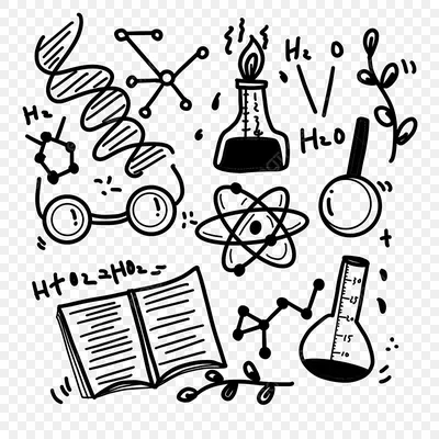 Черные граффити связанные с химическими науками и образованием PNG , Черная  линия, английский, Связанные с химией PNG картинки и пнг PSD рисунок для  бесплатной загрузки
