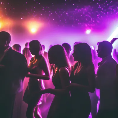 силуэты людей танцуют на клубной вечеринке, танцы, партия, клуб фон  картинки и Фото для бесплатной загрузки