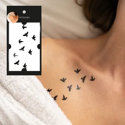 Tattooshka - Временные тату \"Свободные птицы\": купить по лучшей цене в  Украине | Makeup.ua