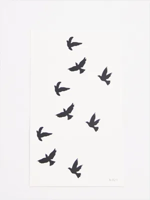 Ласточки - Тату миниатюра, птицы в стиле реализм, черно-белые (работа с  фотографии) | Пикабу