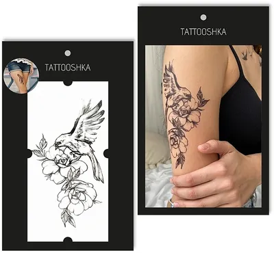 Временные переводные татуировки \"Птицы\" купить по цене 47 ₽ в  интернет-магазине KazanExpress