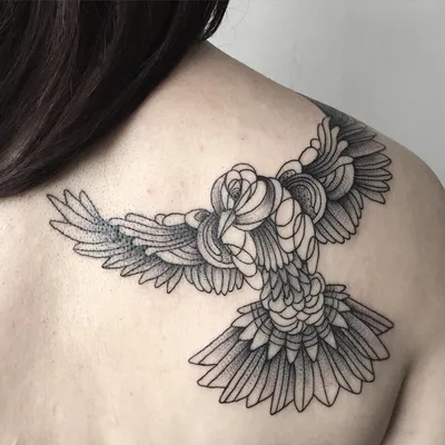 MARIART Tattoo Временная переводная татуировка птицы тату рыба роза