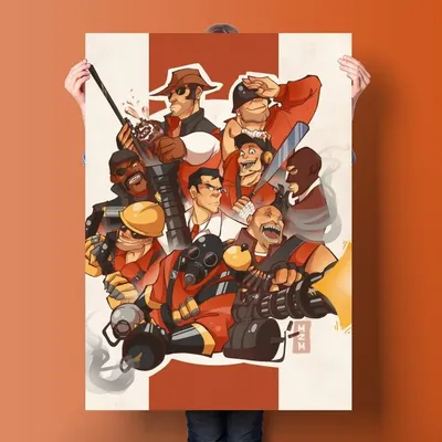 Team Fortress 2 WW1 Artistic Depiction of the Mercenaries - Spy, Scout,  Demo, Pyro, Heavy, Medic, Engineer, Sniper, Soldier\" Poster for Sale by  FireCracker123 | Redbubble