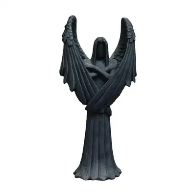статуя темного ангела, стоящего в мрачном дворе. готическое искусство.  генерация Иллюстрация штока - иллюстрации насчитывающей смерть, хэллоуин:  273724434