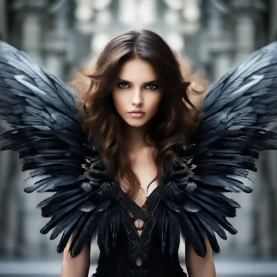 Представлять красивого мужского темного ангела с черными крыльями  Иллюстрация штока - иллюстрации насчитывающей волшебство, бобра: 145435286