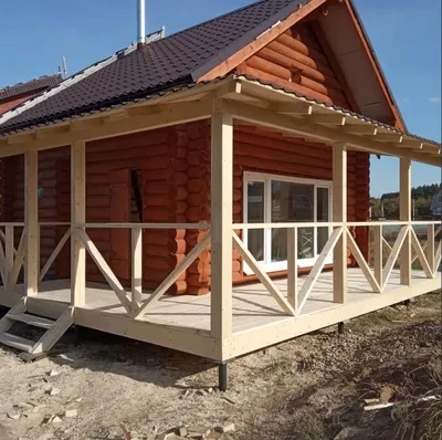 Пристройка террасы к деревянному дому – цены, фото | Новосёл