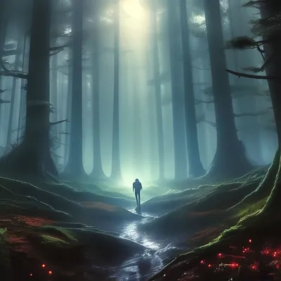 Вертикальное фото темного леса с туманом на хеллоуине Стоковое Изображение  - изображение насчитывающей тайна, ландшафт: 43767955