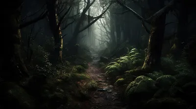 темный путь через темный лес, фотографии темного леса, лес, темный фон  картинки и Фото для бесплатной загрузки
