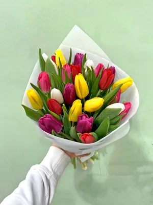 Солнечная весна - букет из желтых тюльпанов – купить в Южно-Сахалинске с  доставкой