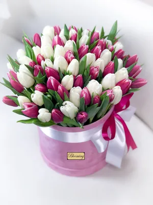 Белые тюльпаны купить в Москве ✿ Заказать букеты из белых тюльпанов с  доставкой