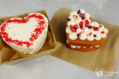 Торт красный бархат в виде сердца …» — создано в Шедевруме