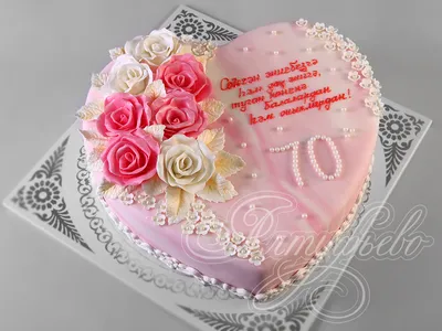 Торт в виде сердца 2410318 стоимостью 6 250 рублей - торты на заказ  ПРЕМИУМ-класса от КП «Алтуфьево»