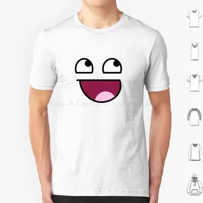 Потрясающая футболка 6Xl с изображением лица, крутая футболка из хлопка,  потрясающая футболка с изображением 4Chan Epic Face Trollface, Троллинговый  тролль, Интернет-мем | AliExpress
