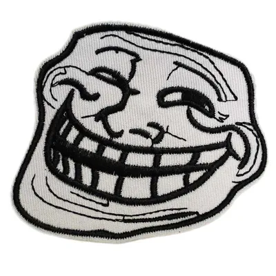 Нашивка на крючок Trollface, забавная Байкерская утюговая нашивка U Mad  Cool, с лицом тролля, 4Chan, в стиле Интернет-мем, рок, панк | AliExpress