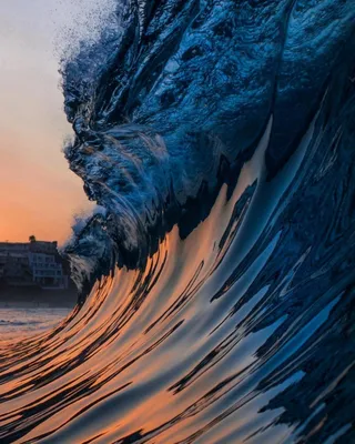 океанская волна проходит над городом, картинка волны цунами, цунами, волна  фон картинки и Фото для бесплатной загрузки
