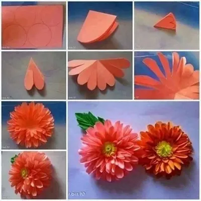 Бумажные цветы своими руками из бумаги - 66 фото