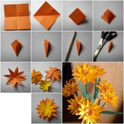 Как сделать объемные цветы из бумаги своими руками | ВКонтакте