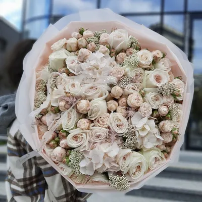 Микс букет розово-малиновых роз от 9 шт. за 4 990 руб. | Бесплатная  доставка цветов по Москве