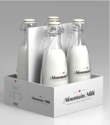 Создание упаковки молока