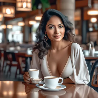 женщины с чашками кофе за столиком в кафе Стоковое Фото - изображение  насчитывающей кафе, коллега: 225464532