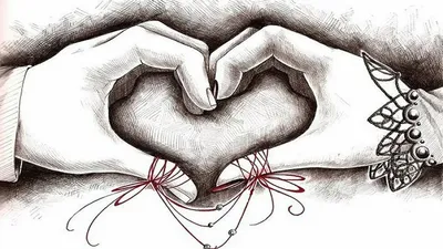 Простые рисунки карандашом на тему любовь (49 фото) » рисунки для срисовки  на Газ-квас.ком