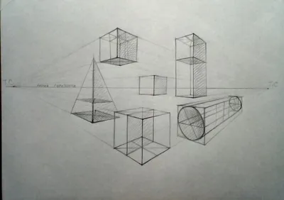Комната в перспективе рисунок карандашом - 76 фото