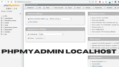 phpMyAdmin Localhost Complete Installation and Database Management Guide