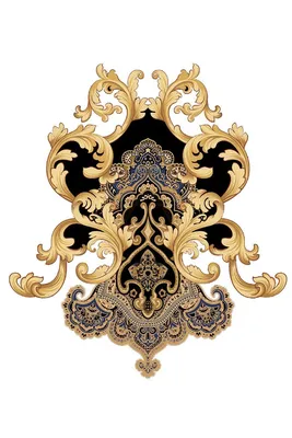 Baroque ornament. Орнамент в стиле барокко. PNG. | В стиле барокко,  Индейские узоры, Барокко в живописи