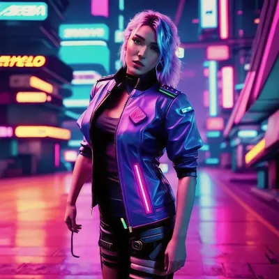 Девушка в стиле киберпанк (cyberpunk) в 2023 г | Стиль киберпанка, Стиль,  Блондинка