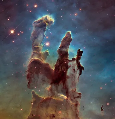 Столпы творения» - новое культовое фото в высоком разрешении от НАСА