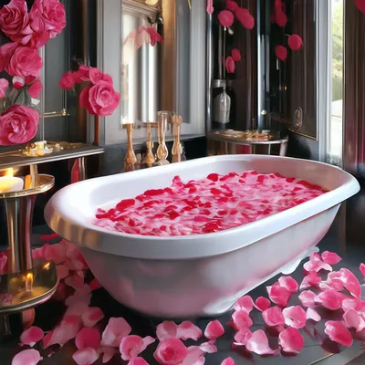 ванна с лепестками роз - Ремонт без проблем