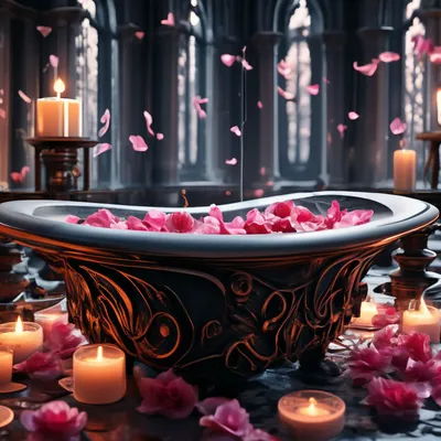 Моя ванная с морской солью и лепестками роз!) Вы так делали себе дома? P.s.  спасибо любимому мужу за розы😍🙏 | Instagram