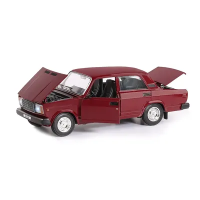Коллекционная металлическая модель автомобиля \"Жигули\" ВАЗ 2107. Семерка в  масштабе 1:24 белая - купить с доставкой по выгодным ценам в  интернет-магазине OZON (821026258)