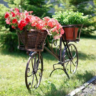Подставка для цветов Велосипед для дачи и сада