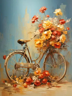 Декор велосипед с цветами (50 фото) - фото - картинки и рисунки: скачать  бесплатно